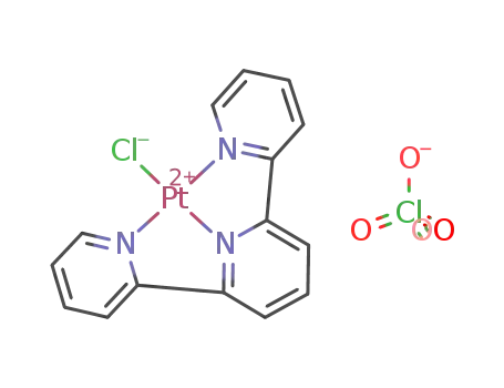 Molecular Structure of 166268-05-9 ([Pt(2,2':6',2''-terpyridine)Cl]ClO<sub>4</sub>)
