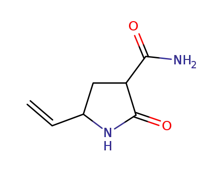 Molecular Structure of 71107-19-2 (2-oxo-5-vinylpyrrolidine-3-carboxamide)