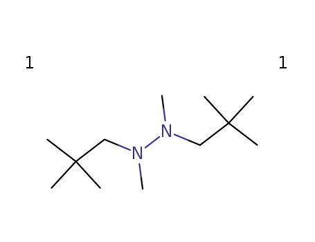 Molecular Structure of 106376-68-5 (N,N'-Bis-(2,2-dimethyl-propyl)-N,N'-dimethyl-hydrazine)