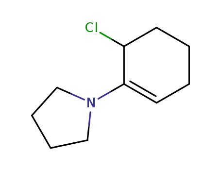Molecular Structure of 35307-20-1 (Pyrrolidine, 1-(6-chloro-1-cyclohexen-1-yl)-)