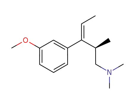 Molecular Structure of 809282-31-3 ((E)-(2R)-[3-(3-methoxy-phenyl)-2-methyl-pent-3-enyl]-dimethyl-amine)