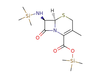 (6<i>R</i>)-3-methyl-8-oxo-7<i>t</i>-(trimethylsilanyl-amino)-(6<i>r</i><i>H</i>)-5-thia-1-aza-bicyclo[4.2.0]oct-2-ene-2-carboxylic acid trimethylsilanyl ester