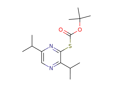 Molecular Structure of 104272-95-9 (t-butyl S-3,6-diisopropylpyrazin-2-ylthiolcarbonate)
