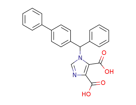 Molecular Structure of 162824-42-2 ((R,S)-1-<α-(4-Biphenylyl)benzyl>imidazole-4,5-dicarboxylic acid)