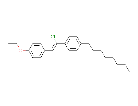 Molecular Structure of 33468-15-4 (TRANS-4-OCTYL-ALPHA-CHLORO-4'-ETHOXYSTILBENE)