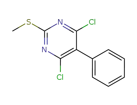 Molecular Structure of 64415-11-8 (4,6-DICHLORO-2-METHYLTHIO-5-PHENYLPYRIMIDINE)