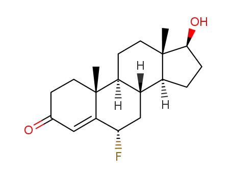 Molecular Structure of 1597-68-8 (4-ANDROSTEN-6-ALPHA-FLOURO-17-BETA-OL-3-ONE)