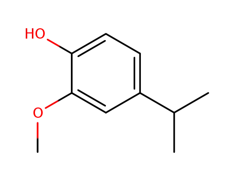 Molecular Structure of 53587-16-9 (2-Methoxy-4-(1-methylethyl)phenol)