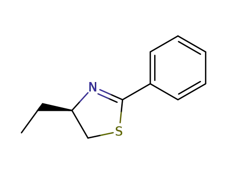 Molecular Structure of 158554-98-4 (Thiazole, 4-ethyl-4,5-dihydro-2-phenyl-, (R)-)