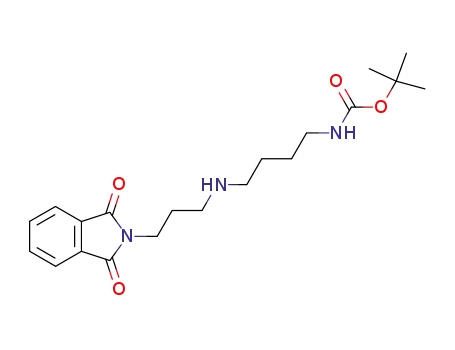 Molecular Structure of 191277-07-3 (tert-butyl {4-{[3-(1,3-dihydro-1,3-dioxo-2H-isoindol-2-yl)propyl]amino}butyl}carbamate)