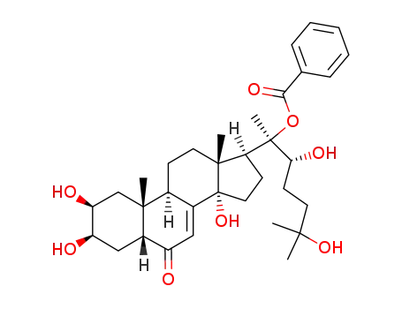 Molecular Structure of 114317-60-1 (ecdysterone 20-O-benzoate)