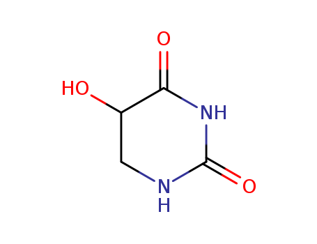 Molecular Structure of 1635-26-3 (2,4(1H,3H)-Pyrimidinedione, dihydro-5-hydroxy-)