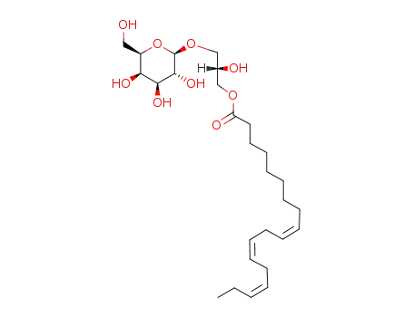 Molecular Structure of 171520-42-6 (3-O-β-D-galactopyranosyl-1-O-[(9Z,12Z,15Z)-octadeca-9,12,15-trienoyl]-sn-glycerol)
