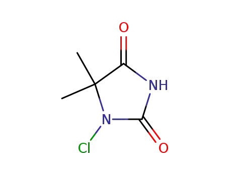 Molecular Structure of 6921-17-1 (1-chloro-5,5-dimethylimidazolidine-2,4-dione)