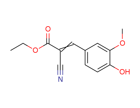 ethyl 2-cyano-3-(4-hydroxy-3-methoxy-phenyl)prop-2-enoate cas  13373-29-0