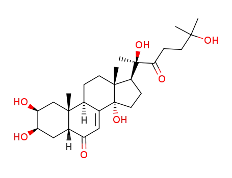 Molecular Structure of 19974-12-0 (22-Dehydro-20-hydroxyecdysone)
