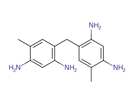 Molecular Structure of 97-22-3 (4-[(2,4-diamino-5-methyl-phenyl)methyl]-6-methyl-benzene-1,3-diamine)