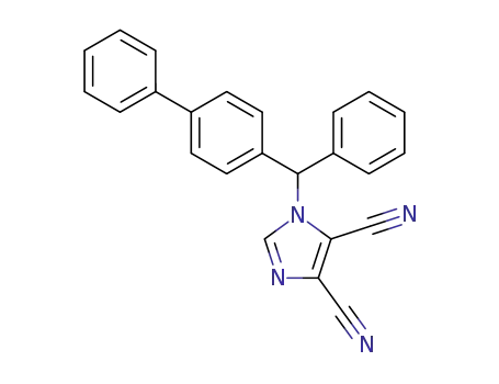 Molecular Structure of 162824-36-4 (1-<α-(4-Biphenylyl)benzyl>imidazole-4,5-dicarbonitrile)