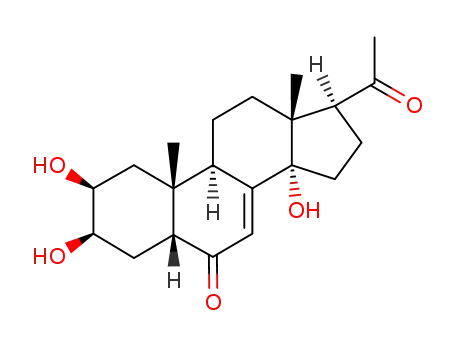 Molecular Structure of 10162-99-9 ((2beta,3beta,5beta,14xi)-2,3,14-trihydroxypregn-7-ene-6,20-dione)