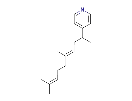 Molecular Structure of 38462-26-9 ((E)-4-(1,4,8-trimethyl-3,7-nonadienyl)pyridine)