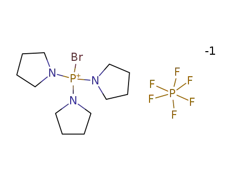 Molecular Structure of 132705-51-2 (Bromo-tris-pyrrolidino-phosphonium hexafluorophosphate)