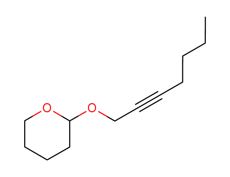 Molecular Structure of 58930-68-0 (2H-Pyran, 2-(2-heptynyloxy)tetrahydro-)