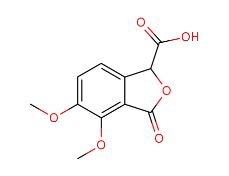 Molecular Structure of 70946-20-2 (1-Isobenzofurancarboxylic acid, 1,3-dihydro-4,5-dimethoxy-3-oxo-)