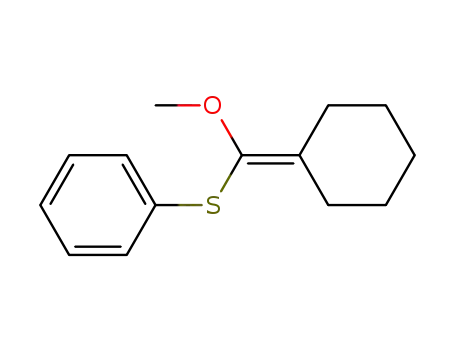 Molecular Structure of 88738-22-1 (Benzene, [(cyclohexylidenemethoxymethyl)thio]-)