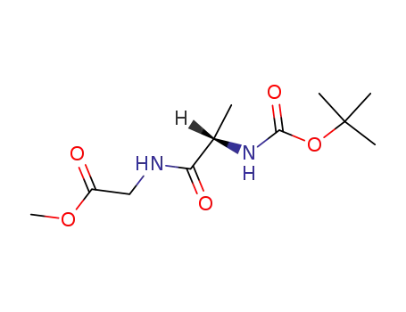 Molecular Structure of 28369-58-6 (Glycine, N-[(1,1-dimethylethoxy)carbonyl]-L-alanyl-, methyl ester)