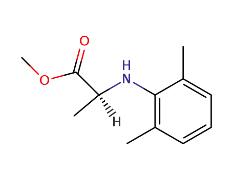 Molecular Structure of 67617-63-4 (L-Alanine, N-(2,6-dimethylphenyl)-, methyl ester)