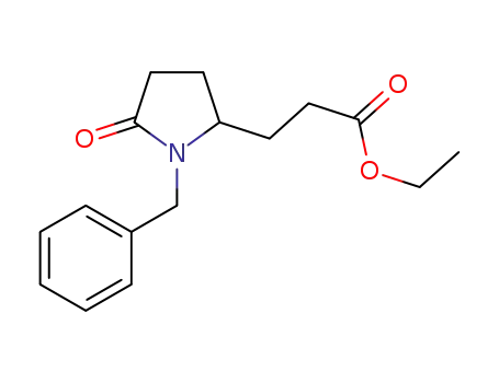 Molecular Structure of 1393803-16-1 (1-benzyl-5-[2-(ethyloxycarbonyl)ethyl]pyrrolidin-2-one)