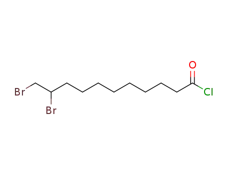 Molecular Structure of 39243-54-4 (10,11-dibromoundecanoyl chloride)