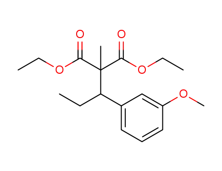 Molecular Structure of 1313429-26-3 (diethyl 1-(3-methoxyphenyl)propylmethylmalonate)