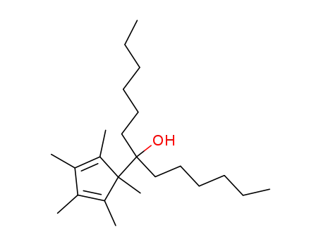 Molecular Structure of 874964-07-5 (7-(1,2,3,4,5-pentamethyl-2,4-cyclopentadienyl)-7-tridecanol)