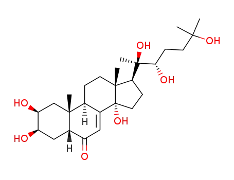 Molecular Structure of 123238-67-5 ((20R,22S)-2β,3β,14,20,22,25-hexahydro-5β-cholest-7-en-6-one)