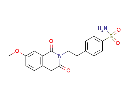 Molecular Structure of 586415-13-6 (4-[2-(3,4-dihydro-7-methoxy-1,3-dioxo-2(1H)-isoquinolinyl)ethyl]benzenesulfonamide)