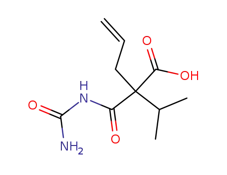 Molecular Structure of 99167-88-1 (allyl-isopropyl-malonic acid-monoureide)