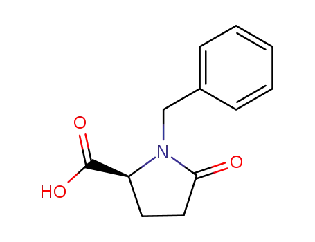 Molecular Structure of 7535-59-3 ((S)-1-BENZYL-5-CARBOXY-2-PYRROLIDINONE)