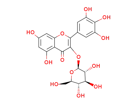Molecular Structure of 19833-12-6 (Myricetin 3-β-D-glucopyranoside)