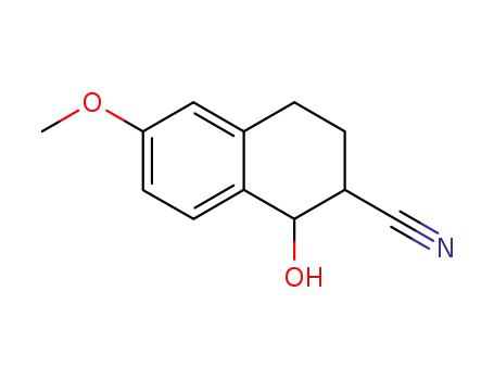 Molecular Structure of 606494-99-9 (1-hydroxy-2-cyano-6-methoxy-1,2,3,4-tetrahydronaphthalene)