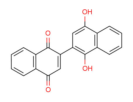 Molecular Structure of 35889-53-3 (1',4'-dihydroxy-2,2'-binaphthyl-1,4-quinone)
