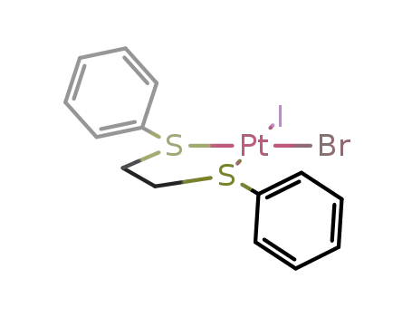 {1,2-bis(phenylthio)ethane}bromoiodoplatinum(II)