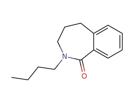 Molecular Structure of 92885-66-0 (1H-2-Benzazepin-1-one, 2-butyl-2,3,4,5-tetrahydro-)