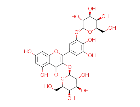 Molecular Structure of 1241909-30-7 (myricetin-3-O-β-D-galactoside-3'-O-α-D-galactoside)