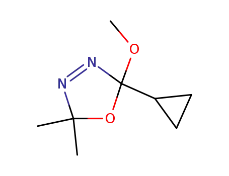 Molecular Structure of 119393-21-4 (2-cyclopropyl-2-methoxy-5,5-dimethyl-Δ<sup>3</sup>-1,3,4-oxadiazoline)
