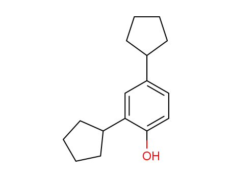 Molecular Structure of 52938-91-7 (2,4-Dicyclopentylphenol)