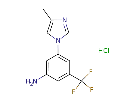 Molecular Structure of 917391-26-5 (3-(4-methyl-1H-imidazol-1-yl)-5-(trifluoromethyl)aniline hydrochloride)