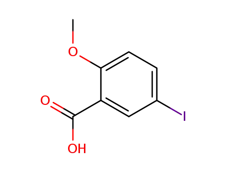 Molecular Structure of 2786-00-7 (5-IODO-2-METHOXYBENZOIC ACID)