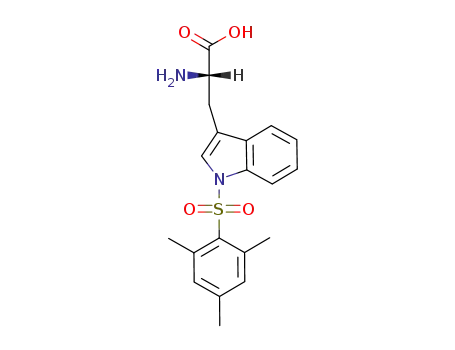 Molecular Structure of 92916-45-5 (2-amino-3-((N-2,4,6-trimethylbenzenesulfonyl)indole)propionic acid)