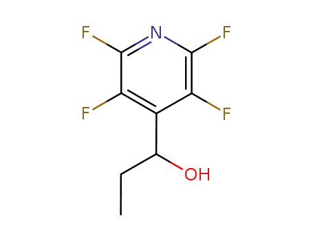 Molecular Structure of 69591-53-3 (2,3,5,6-tetrafluoro-4-(1-hydroxypropyl)pyridine)